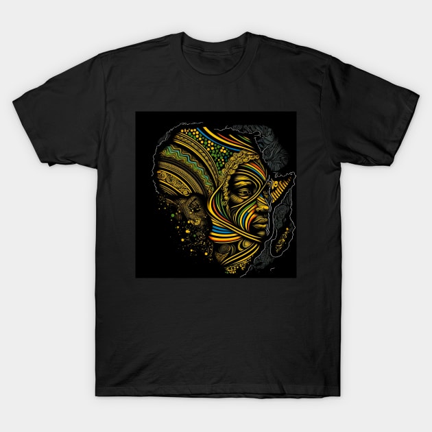 African Print Design T-Shirt by Buff Geeks Art